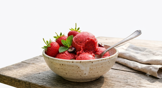 Jahodový sorbet