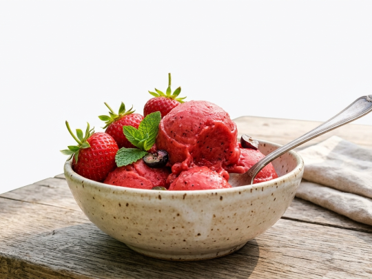 Jahodový sorbet